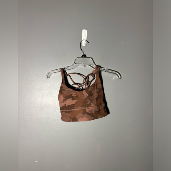 Lululemon Free to Be Longline Bra in Wild Heritage 365 Camo Roasted Brown Multi - Picture 3 of 5